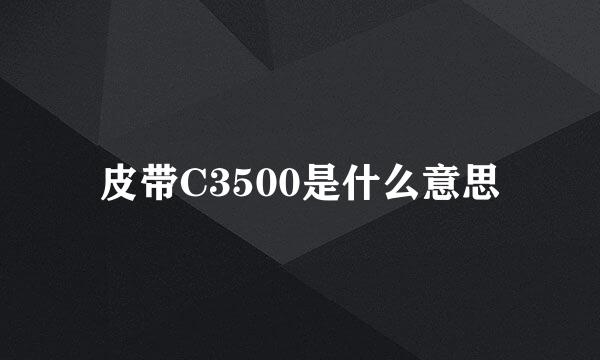 皮带C3500是什么意思