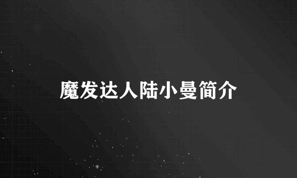 魔发达人陆小曼简介