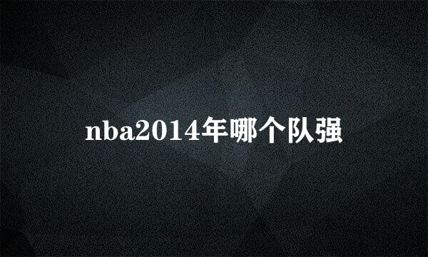 nba2014年哪个队强