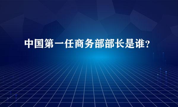 中国第一任商务部部长是谁？