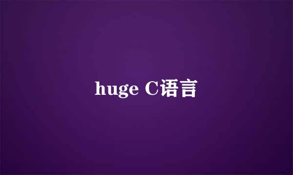 huge C语言