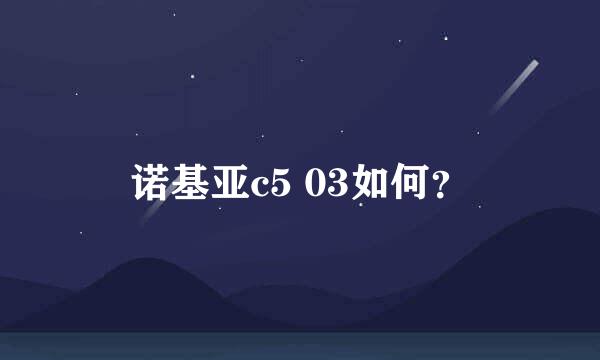 诺基亚c5 03如何？