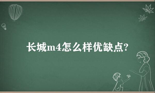 长城m4怎么样优缺点?