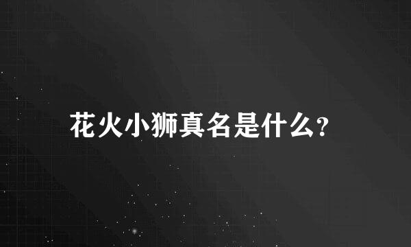 花火小狮真名是什么？