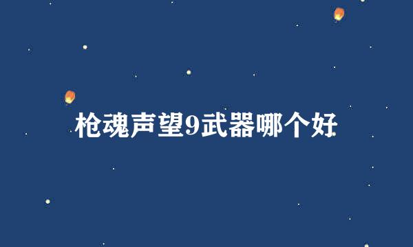 枪魂声望9武器哪个好