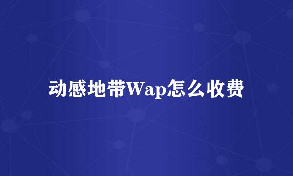 动感地带Wap怎么收费