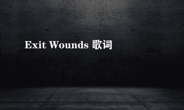 Exit Wounds 歌词