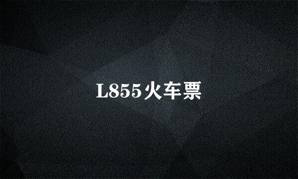 L855火车票