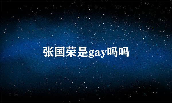 张国荣是gay吗吗