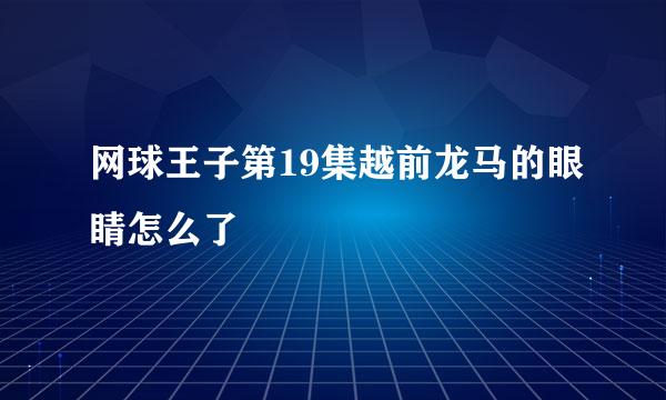 网球王子第19集越前龙马的眼睛怎么了