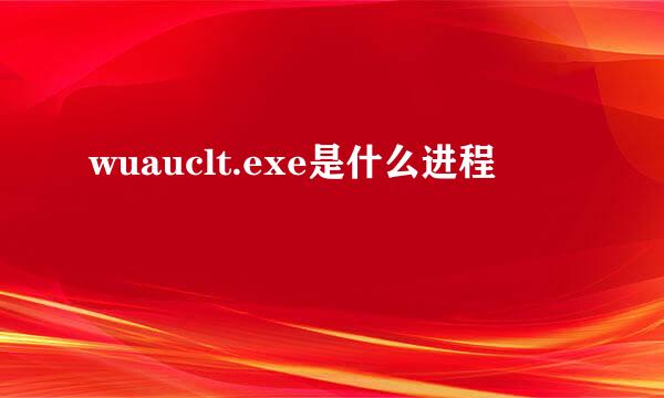 wuauclt.exe是什么进程