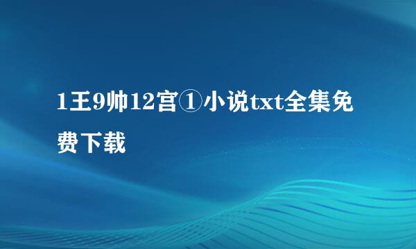 1王9帅12宫①小说txt全集免费下载