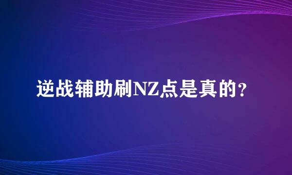 逆战辅助刷NZ点是真的？