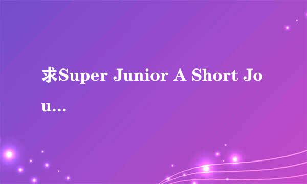 求Super Junior A Short Journey的中文歌词（不是中文音译！）