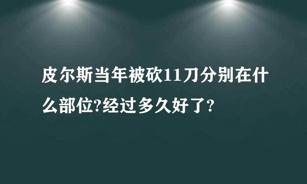 皮尔斯当年被砍11刀分别在什么部位?经过多久好了?