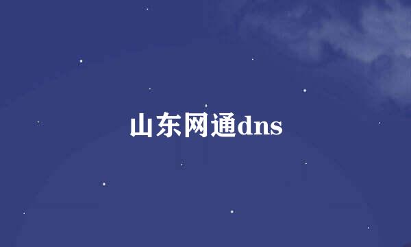 山东网通dns