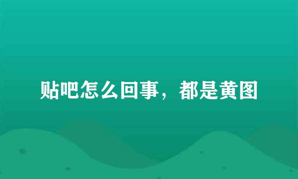 贴吧怎么回事，都是黄图