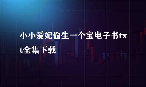 小小爱妃偷生一个宝电子书txt全集下载