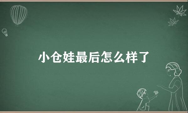 小仓娃最后怎么样了