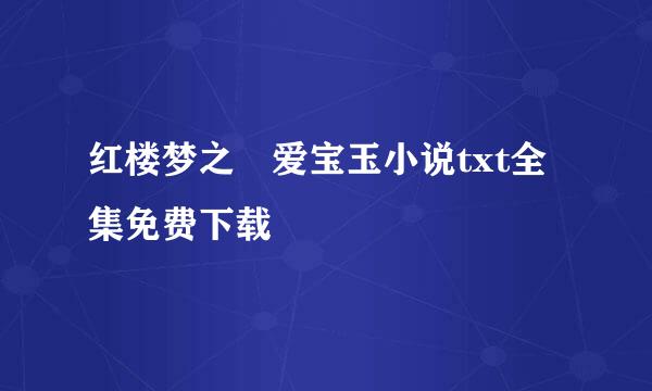 红楼梦之禛爱宝玉小说txt全集免费下载