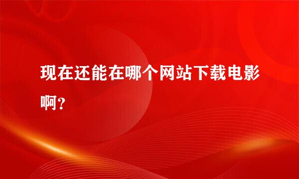 现在还能在哪个网站下载电影啊？