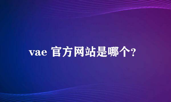 vae 官方网站是哪个？