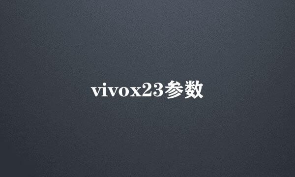 vivox23参数