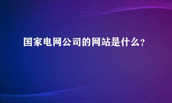 国家电网公司的网站是什么？