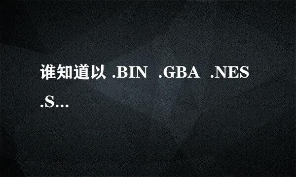 谁知道以 .BIN  .GBA  .NES  .SMD结尾的游戏下载网站？