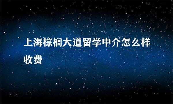 上海棕榈大道留学中介怎么样收费