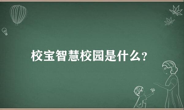 校宝智慧校园是什么？