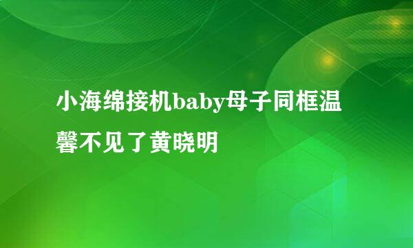 小海绵接机baby母子同框温馨不见了黄晓明