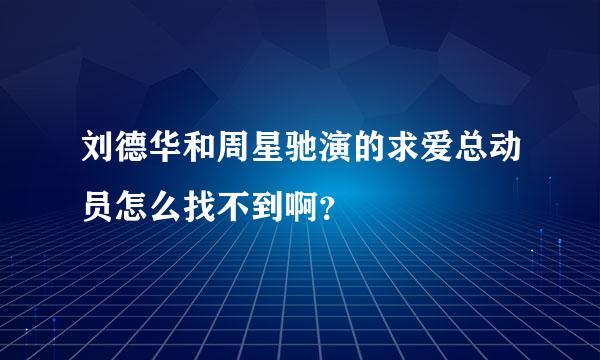 刘德华和周星驰演的求爱总动员怎么找不到啊？