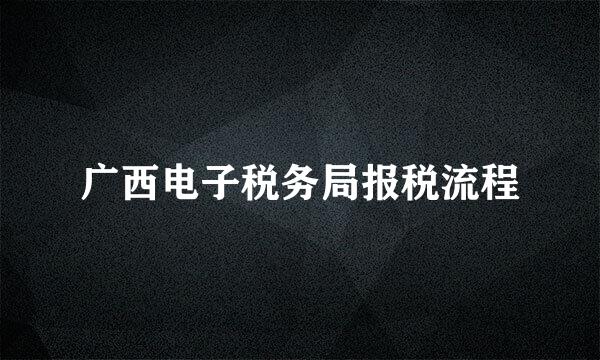 广西电子税务局报税流程