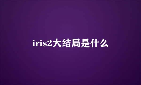 iris2大结局是什么