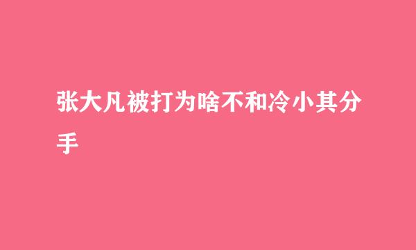 张大凡被打为啥不和冷小其分手