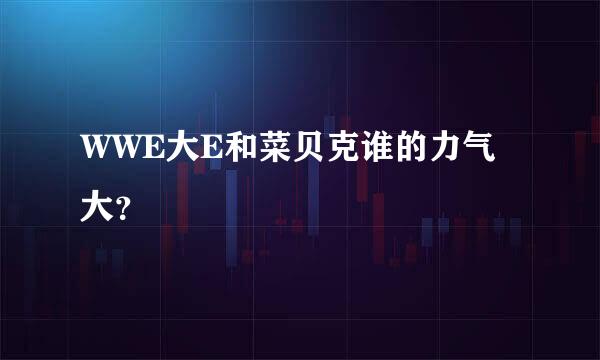 WWE大E和菜贝克谁的力气大？