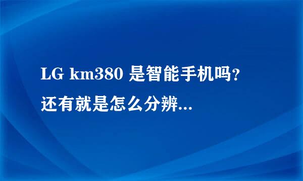 LG km380 是智能手机吗？ 还有就是怎么分辨智能和不是智能的