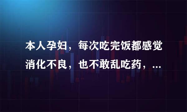 本人孕妇，每次吃完饭都感觉消化不良，也不敢乱吃药，有好的办法吗？