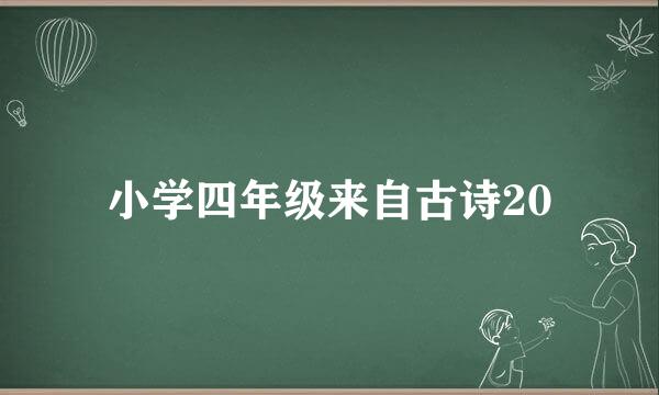 小学四年级来自古诗20