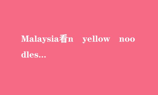 Malaysia看n yellow noodles是什么东西