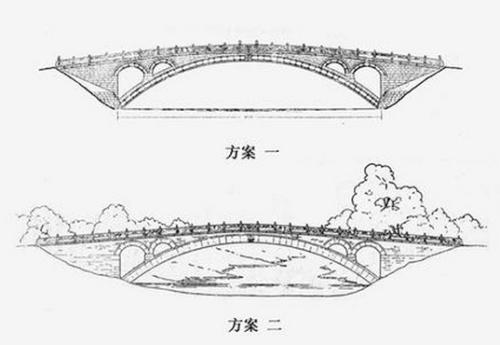 画什延肥衣族刑民复免出赵州桥的示意图