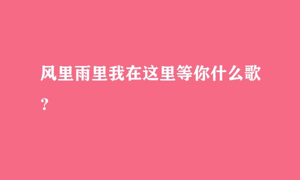 风里雨里我在这里等你什么歌？