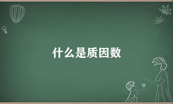 什么是质因数