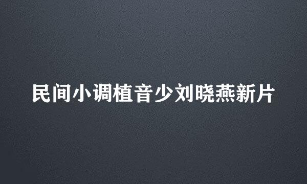 民间小调植音少刘晓燕新片