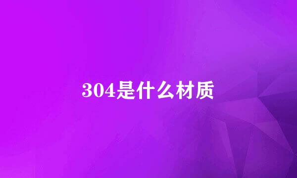 304是什么材质