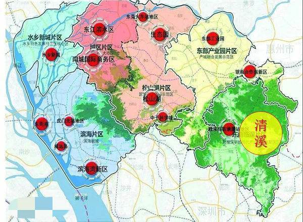 东莞市一共有几个镇？他们的分布图？