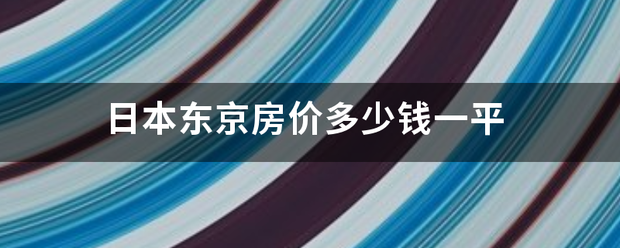 日本东核急视护带村亮的水京房价多少钱一平