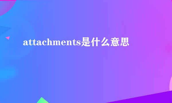 attachments是什么意思