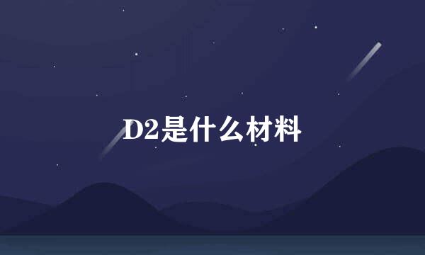 D2是什么材料